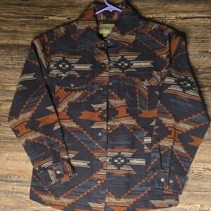 Outback Men's Patterned Shirt Jacket - Brown and Black